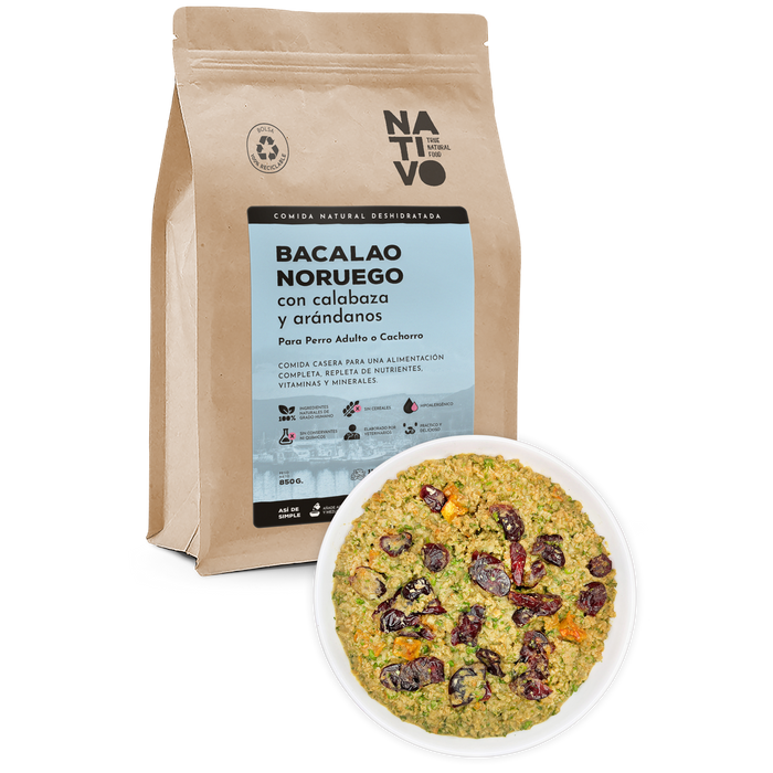 Bacalao Noruego con Calabaza y Arándanos