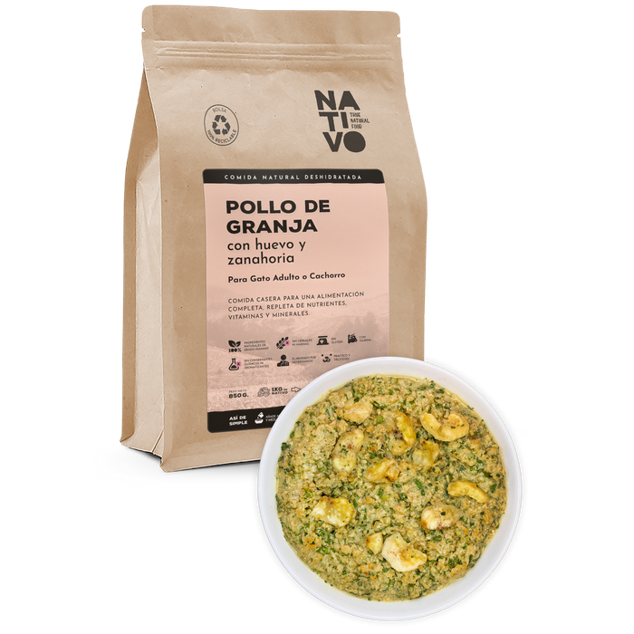 Pollo de Granja con Huevo y Zanahoria